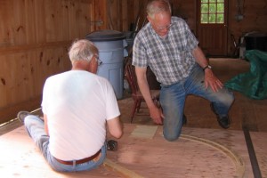 Clark and Bob discuss dimensions of rope groove.